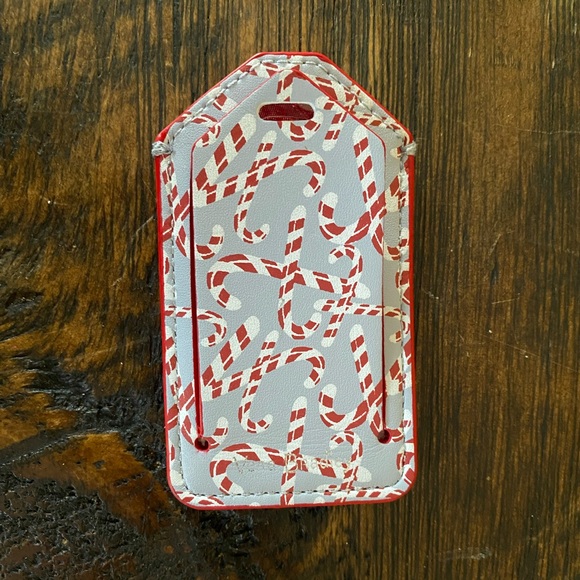 Vera Bradley Keep a Secret Luggage Tag Candy Canes New With Tags - Picture 2 of 9